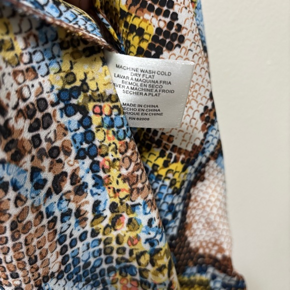 Insight Python Print Button Up Tunic Top Size S - Picture 10 of 11